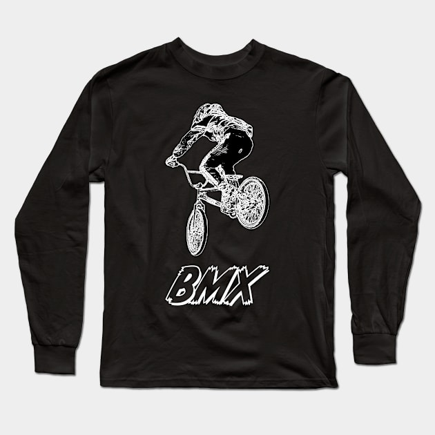 bmx Long Sleeve T-Shirt by rickylabellevie